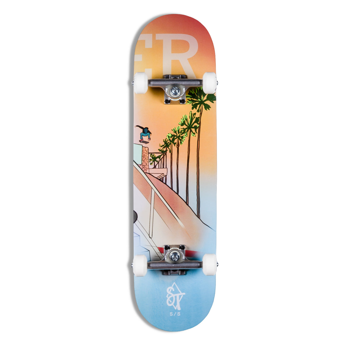 5/5 Milestones - Encinitas COMPLETE SKATEBOARD (Sheckler Pro